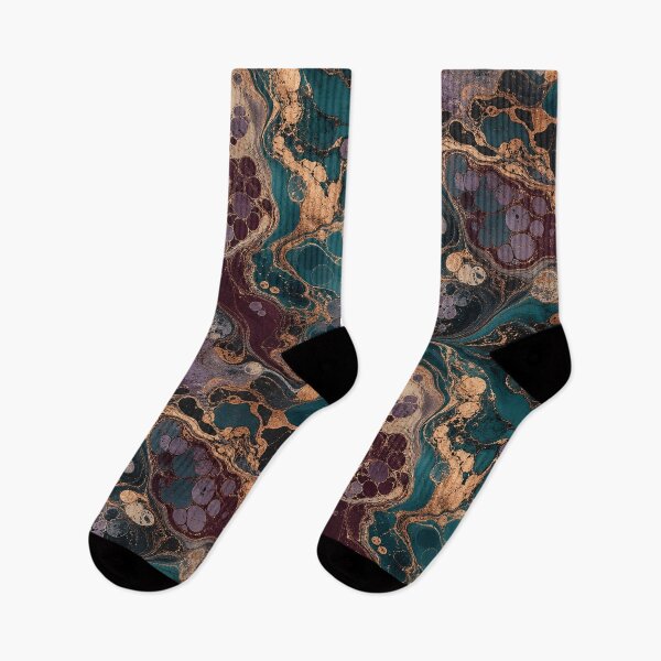 Item preview, Luxury Marble Pattern Teal Burgundy Gold Fluid Art Print Design designed and sold by TM DESIGNS AND MORE.