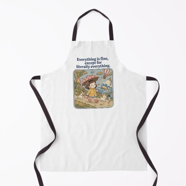 Item preview, Funny Everything Is Fine Except Literally Everything Quote T-Shirt designed and sold by Coldink.