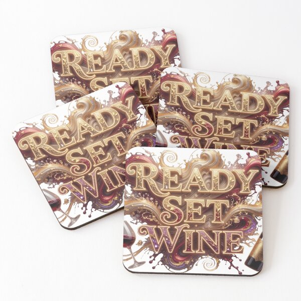 Item preview, Witty Orange READY SET WINE Print designed and sold by dazzlemakers.
