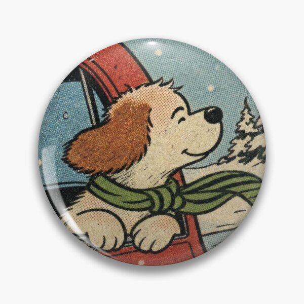 Item preview, Dog in Car Snow Vintage Comic designed and sold by Mauswohn.
