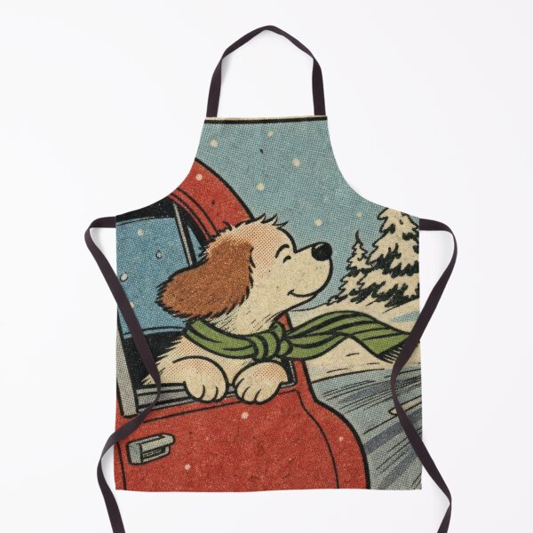 Item preview, Dog in Car Snow Vintage Comic designed and sold by Mauswohn.
