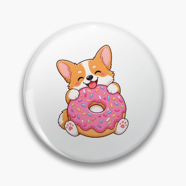 Item preview, Cute Corgi Hugging Pink Sprinkled Donut designed and sold by Kaikab007.