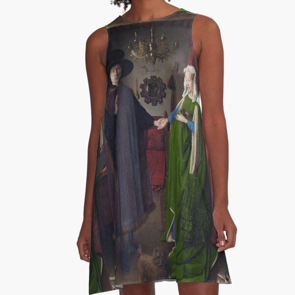 Arnolfini Portrait - Jan van Eyck A-Line Dress
