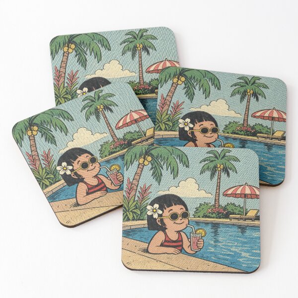 Item preview, Retro comic, girl by the pool designed and sold by Mauswohn.
