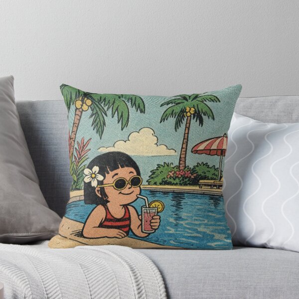 Item preview, Retro comic, girl by the pool designed and sold by Mauswohn.
