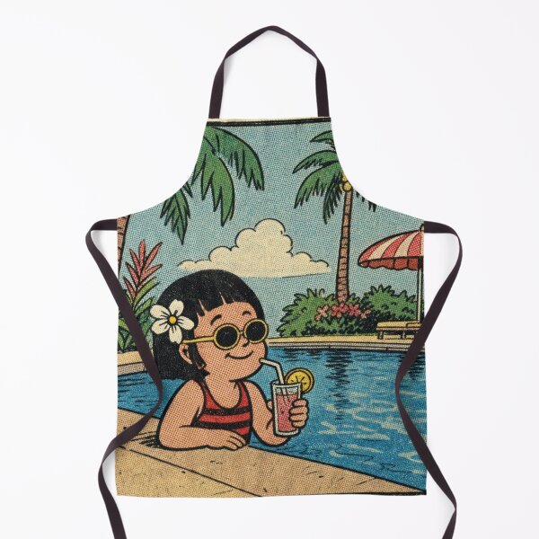 Item preview, Retro comic, girl by the pool designed and sold by Mauswohn.