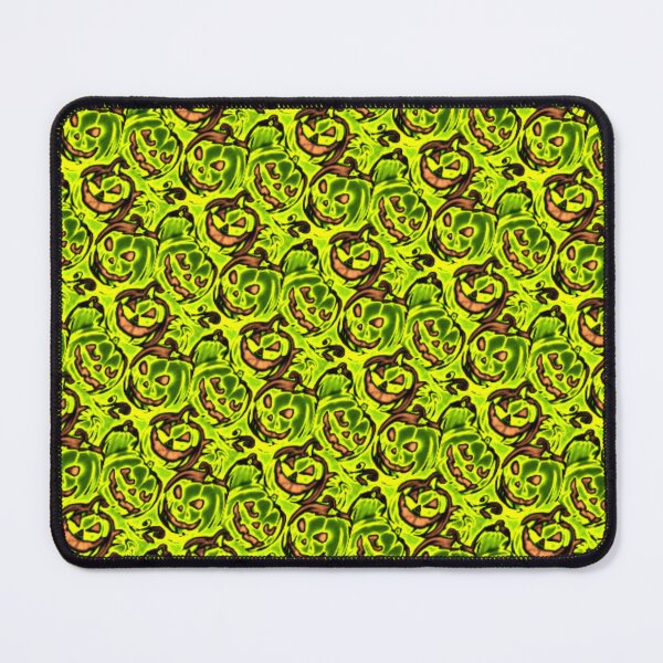 Item preview, Haunted Green Pumpkins Pattern designed and sold by Shy Fractal Designs.