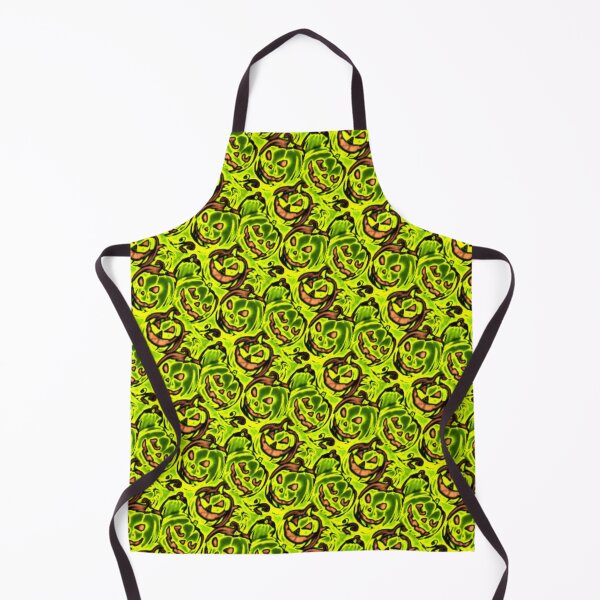 Item preview, Haunted Green Pumpkins Pattern designed and sold by Shy Fractal Designs.