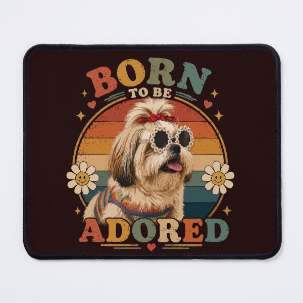 Item preview, Born to Be Adored – Cute Shih Tzu Retro Vintage Dog Lover Design designed and sold by PawsAndPallette .