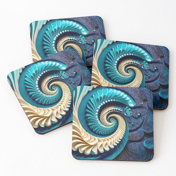 Item preview, Intricate Spiral Design in Blue and White  designed and sold by Vicky Brago-Mitchell®.