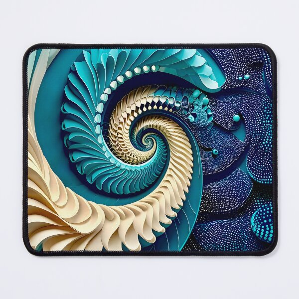 Item preview, Intricate Spiral Design in Blue and White designed and sold by Vicky Brago-Mitchell®.