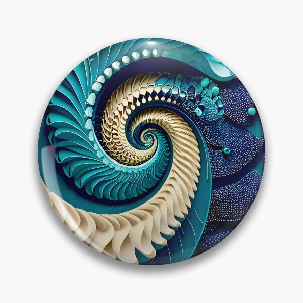 Item preview, Intricate Spiral Design in Blue and White  designed and sold by Vicky Brago-Mitchell®.