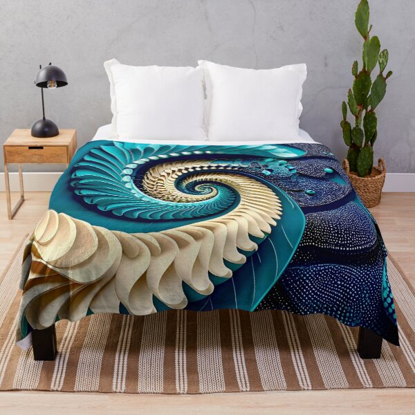 Item preview, Intricate Spiral Design in Blue and White designed and sold by Vicky Brago-Mitchell®.