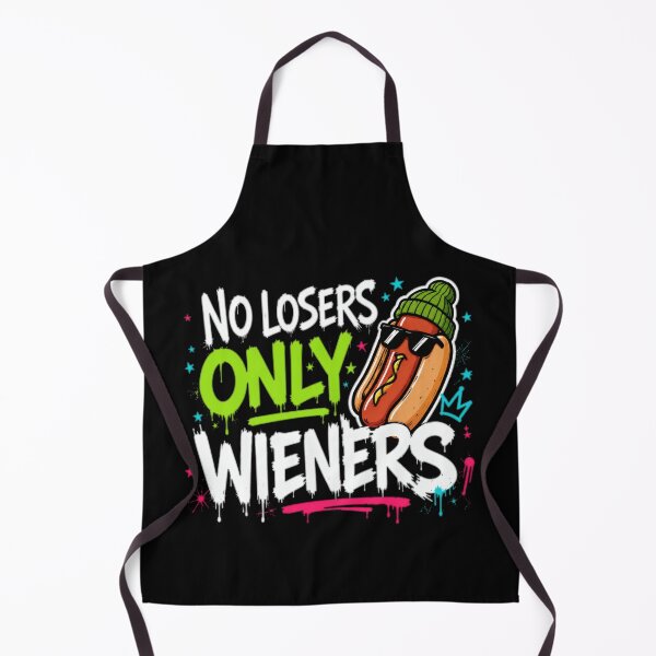 Item preview, No Losers Only Wieners Funny Hot Dog Graphic designed and sold by markymaarty.
