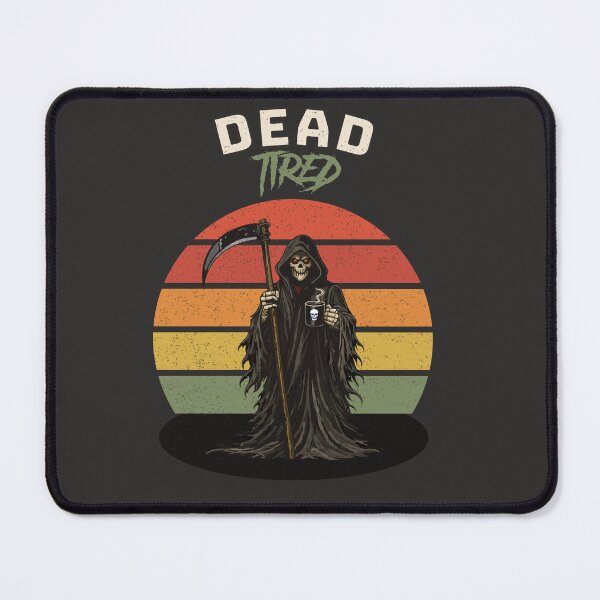 Item preview, Dead Tired Grim Reaper Coffee Retro Vintage Funny T-Shirt designed and sold by jananinaveen.