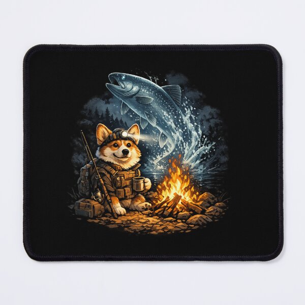 Item preview, Tactical Corgi and Ghostly Trout Fishing Operations designed and sold by teemix.