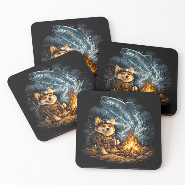 Item preview, Tactical Corgi and Ghostly Trout Fishing Operations designed and sold by teemix.