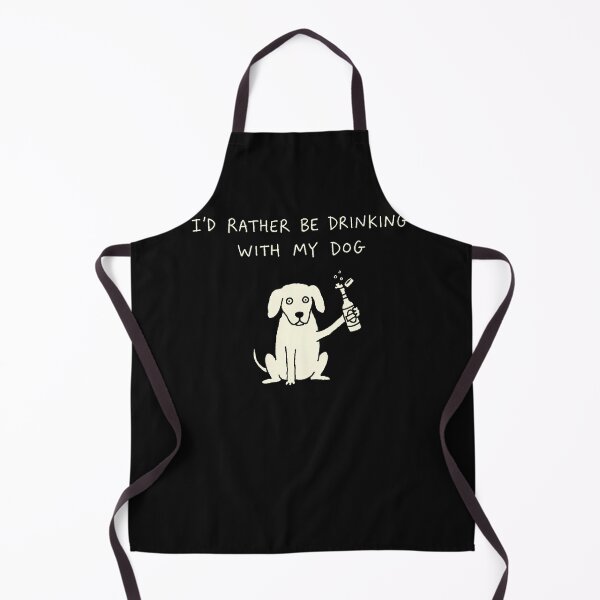 Item preview, I'D Rather Be Drinking With My Dog Funny Black designed and sold by JamesCrArt.