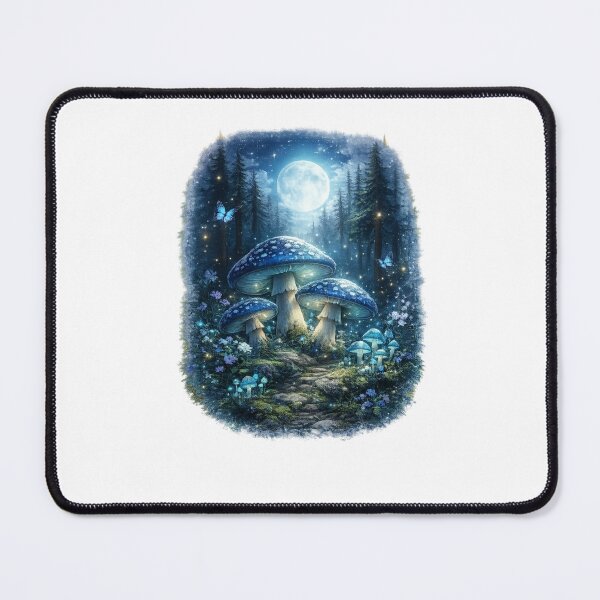 Item preview, Moonlit Mushroom Forest Scene designed and sold by ThilankaDesign.