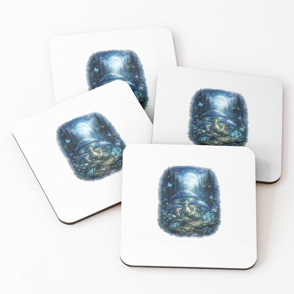 Item preview, Moonlit Mushroom Forest Scene designed and sold by ThilankaDesign.