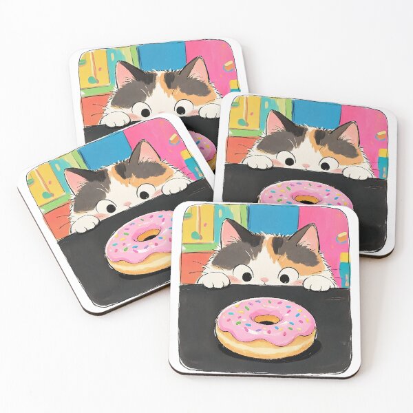 Item preview, Sneaky Cat sees a Donut designed and sold by Birdie and Flynn.