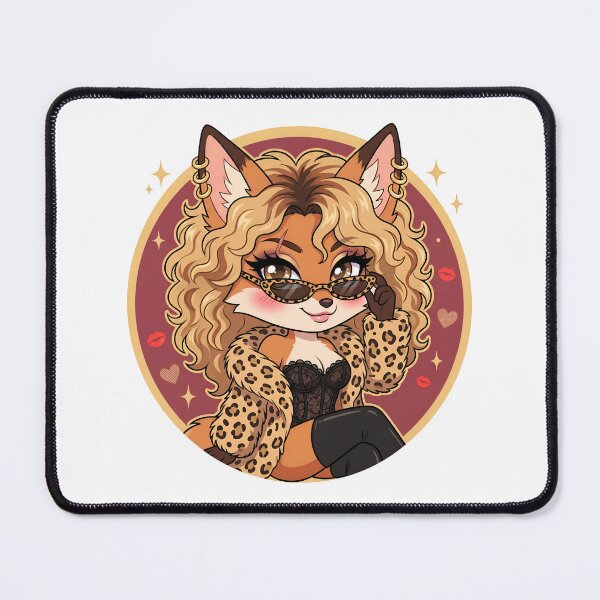 Item preview, Cute Motel Diva Fox Girl - Kawaii Leopard Glam Chibi designed and sold by CaliLuminos.