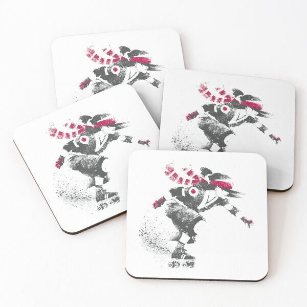 Item preview, Retro Roller Derby Skater Speed Urban Stencil designed and sold by EdvvinStudios.