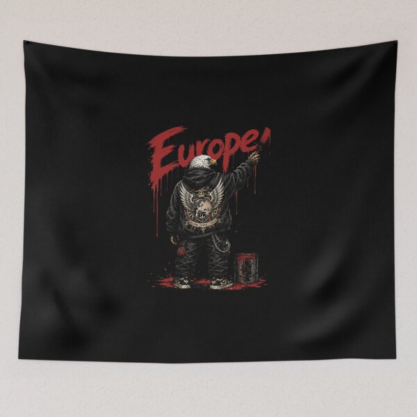 Item preview, Europe Band Glam Metal Graffiti Spray Paint designed and sold by ZHISUART.