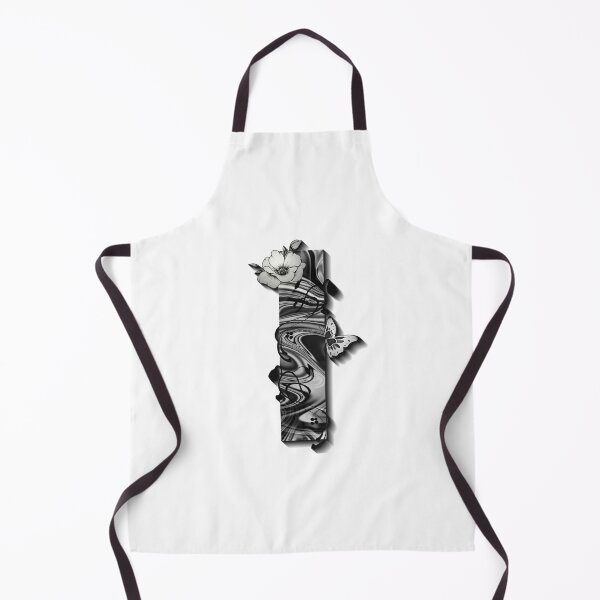 Item preview, Letter I Botanical Monogram black and white liquid marble designed and sold by iRenza.