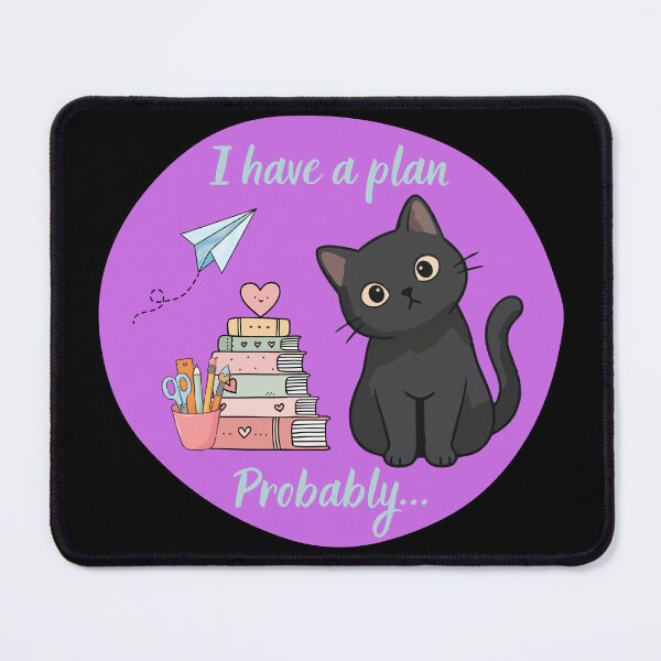 Item preview, I Have a Plan Probably Funny Black Cat Back to School Design designed and sold by T-version.