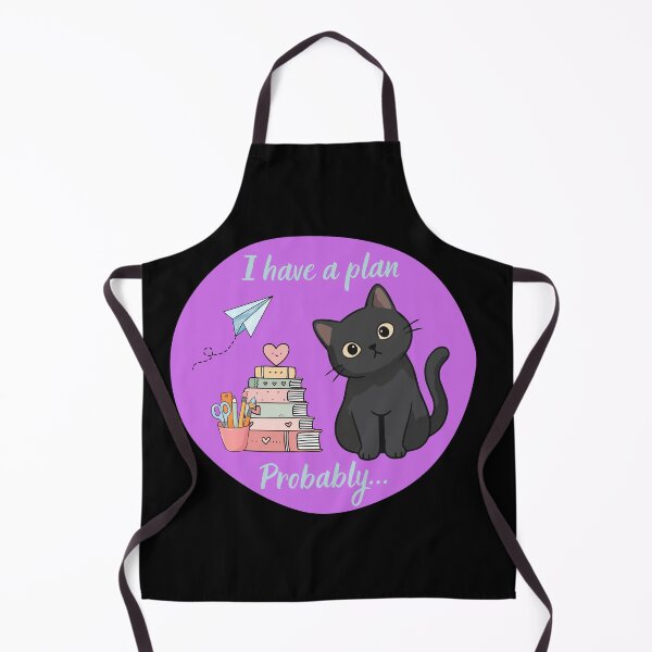 Item preview, I Have a Plan Probably Funny Black Cat Back to School Design designed and sold by T-version.