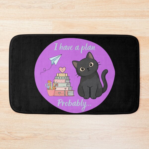 Item preview, I Have a Plan Probably Funny Black Cat Back to School Design designed and sold by T-version.