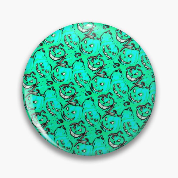 Item preview, Haunted Teal Pumpkins Pattern designed and sold by Shy Fractal Designs.