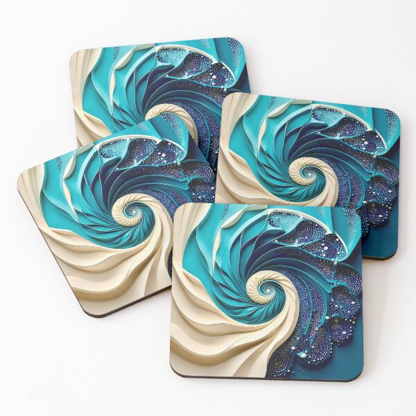 Item preview, Intricate Spiral Design in Blue and White  designed and sold by Vicky Brago-Mitchell®.