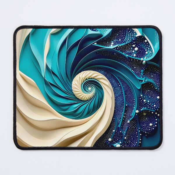 Item preview, Intricate Spiral Design in Blue and White designed and sold by Vicky Brago-Mitchell®.