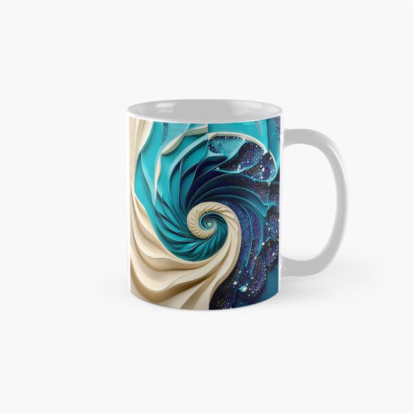 Item preview, Intricate Spiral Design in Blue and White  designed and sold by Vicky Brago-Mitchell®.