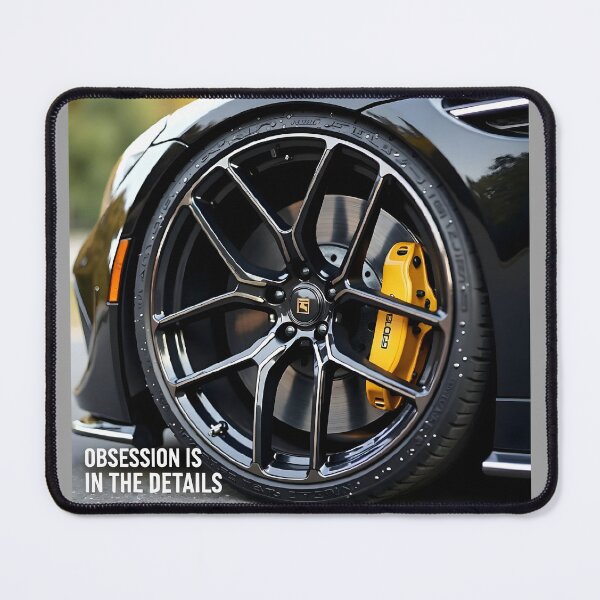Item preview, Obsession Is In The Details Custom Car Poster: Gloss Black Wheel Canvas designed and sold by Creative-RE.