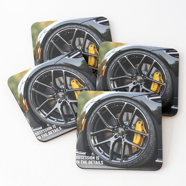 Item preview, Obsession Is In The Details Custom Car Poster: Gloss Black Wheel Canvas designed and sold by Creative-RE.