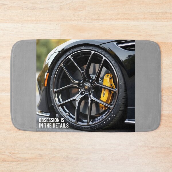 Item preview, Obsession Is In The Details Custom Car Poster: Gloss Black Wheel Canvas designed and sold by Creative-RE.