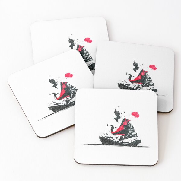 Item preview, Serene Shaolin Monk Deep Lotus Meditation Stencil designed and sold by EdvvinStudios.