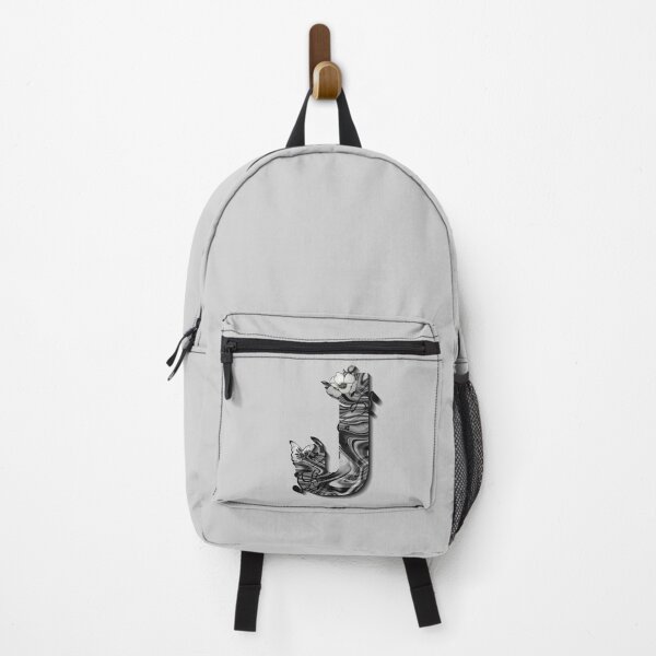 Item preview, Letter J Botanical Monogram black and white liquid marble designed and sold by iRenza.