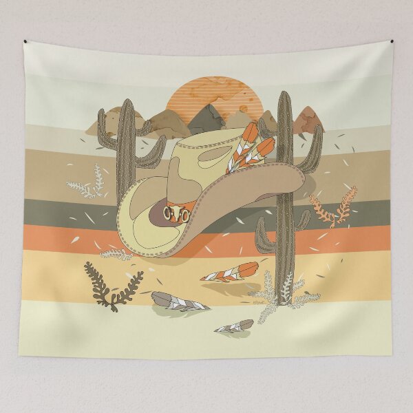 Item preview, Retro Southwestern Cowboy Hat Dusty Desert Sunset designed and sold by Karin Taylor.
