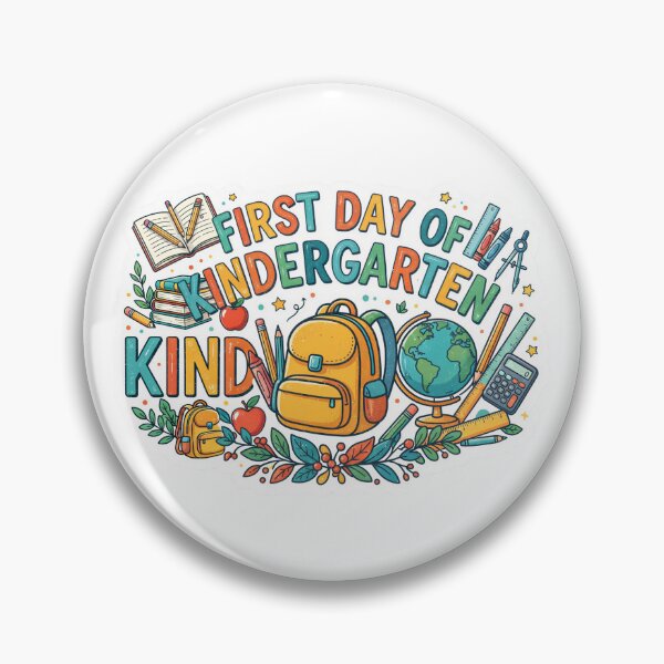 Item preview, First Day of Kindergarten – Detailed Cartoon School Supplies Design designed and sold by Burnt Cloth Tees.