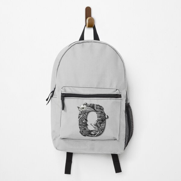 Item preview, Letter O Botanical Monogram black and white liquid marble designed and sold by iRenza.