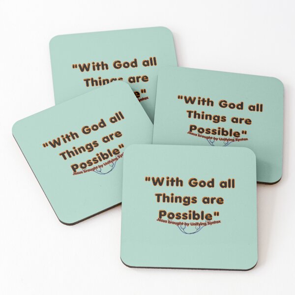 Item preview, With God All Things Are Possible - Inspirational Minimalist Items designed and sold by UnifyingSyntax.