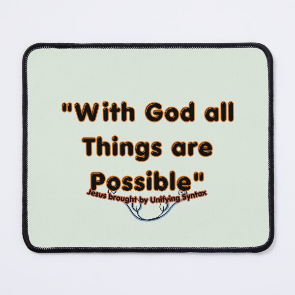 Item preview, With God All Things Are Possible - Inspirational Minimalist Items designed and sold by UnifyingSyntax.