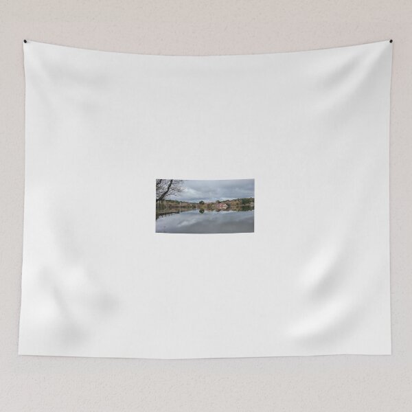 Item preview, Calm Lake Reflecting Red Roof and Trees designed and sold by TDLimited.