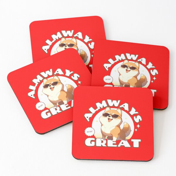 Item preview, Always Great Cool Dog - Cute Anime Shiba Inu Sunglasses designed and sold by GenZFashion000.