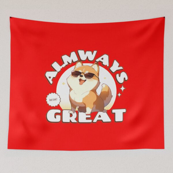 Item preview, Always Great Cool Dog - Cute Anime Shiba Inu Sunglasses designed and sold by GenZFashion000.