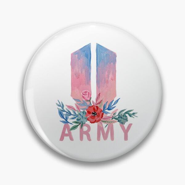 Item preview, BTS Bangtan Boys ARMY Pastel Flower Logo Art Work designed and sold by imsoyoon.